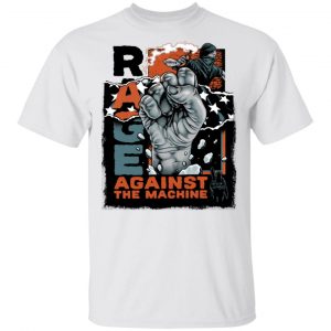 Rage Against The Machine T Shirt Molotov Fist White Tee