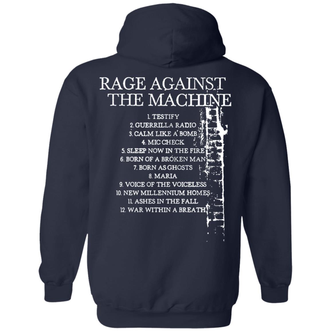 Rage Against The Machine T Shirt Bola Album Cover Tracks Black Tee 