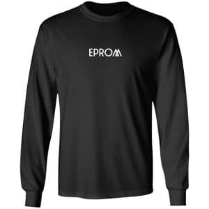 Eprom Merch Eprom The Cat Black Long Sleeve – glitch-inspired black shirt featuring bold surreal cat graphic