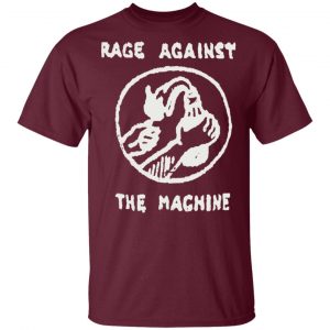 Rage Against The Machine T Shirt Molotov Stencil Maroon Tee