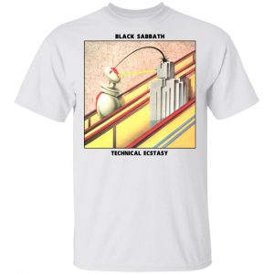 Black Sabbath Merch Technical Ecstasy White T-Shirt