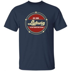 Ludwig Merch Ludwig Est 1909 Drum Shirt Navy