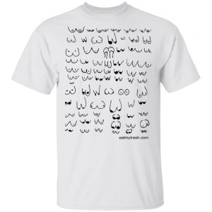 Trailer Trash Tammy Merch Titties White T Shirt – white cotton tee with bold trailer trash tammy graphic and funny tits design