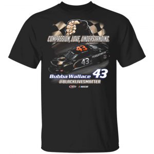 Bubba Wallace Checkered Flag Black #BlackLivesMatter Shirt