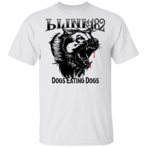 Blink182 Merch Dogs Eating Dogs Album Cover White Tee