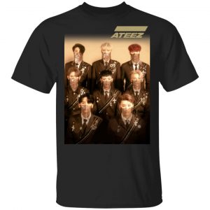 Ateez Official Merch Treasure Mens Black Tee