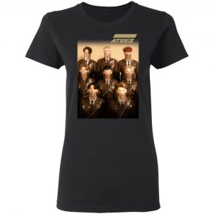 Ateez Official Merch Treasure Ladies Black Tee