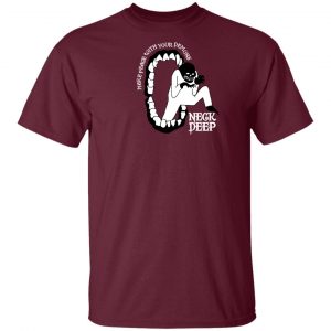 Neck Deep Merch Peace Demons Maroon T-Shirt
