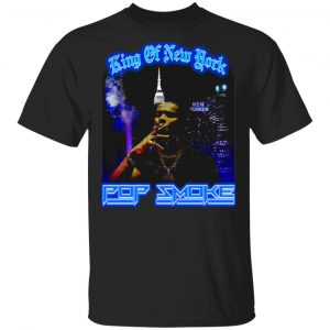 Pop Smoke T Shirt King of New York Black T-Shirt