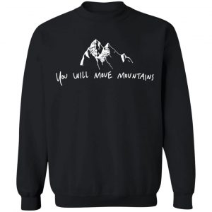 Cimorelli Merch Move Mountains Black Crew Neck Sweatshirt Hand-Written