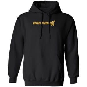 nanogenix merch metallic gold hoodie with kanji print – black unisex hoodie with bold gold design