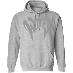 Griffin Johnson Merch Badass Hoodie With Word On Front Skulls On Back Gray