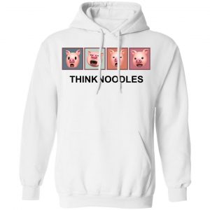 Thinknoodles Piggy White Hoodie