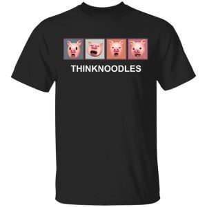 Thinknoodles Piggy Black Tee