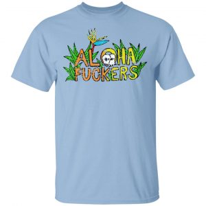 Pepper Merch Aloha Fuckers SkullConut White Tee