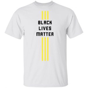 Black Lives Matter Merch Official 3 Stripe Streak Unisex White Tee