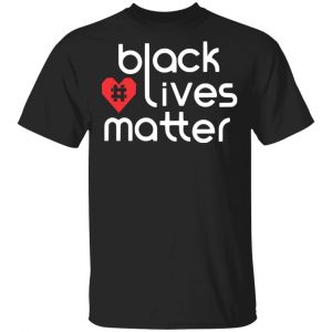 Black Lives Matter Merch Official Red Heart Hashtag Women Tee