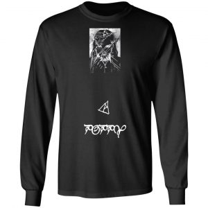 Poppy Merch Negative Face LS Black T-Shirt