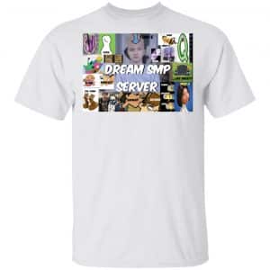 dream smp merch dream smp server shirt black cotton tee with minecraft-inspired graphics
