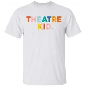 colleen ballinger merch theater kid white shirt with bold retro text