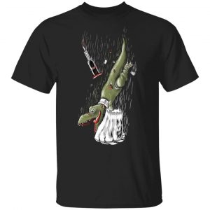How Ridiculous Merch Falling Rexy With Hulks Fist Black Shirt