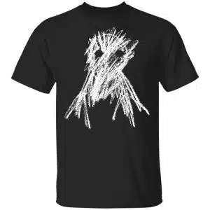 jillian and addie merch shadow man t-shirt – black tee with creepy figure design for fans