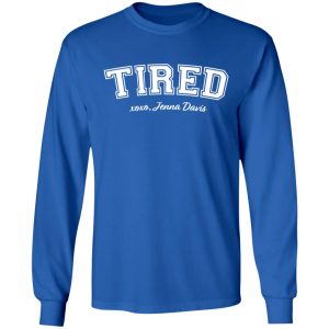 Piper Rockelle Merch Tired by Jenna Davis – white minimalist t-shirt with tired text from jenna davis merchandise collection