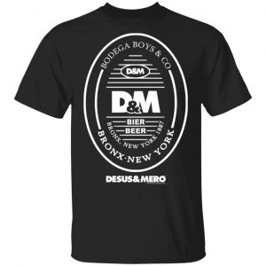 Bodega Boys Merch Desus Mero Beer Label Black T-Shirt