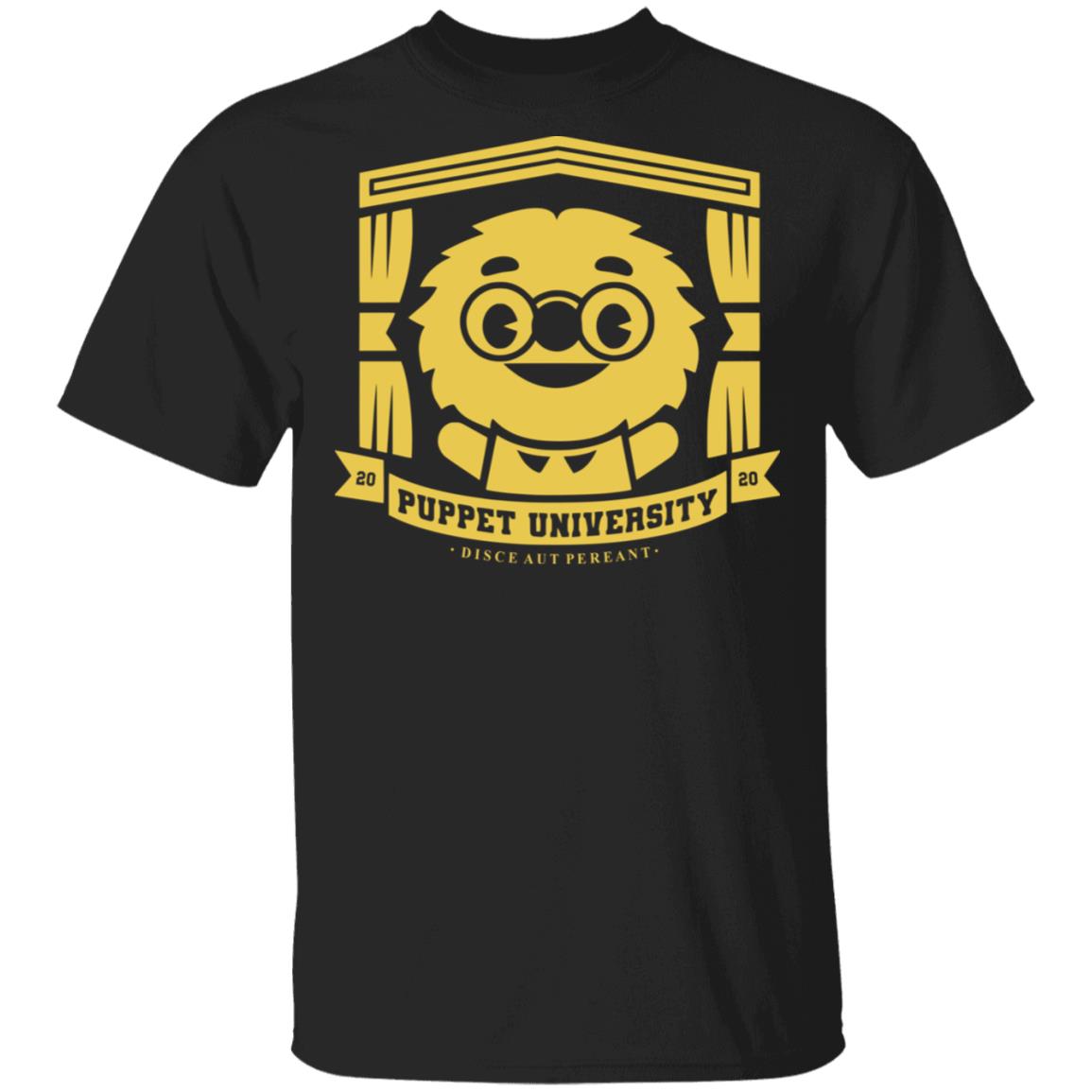 puppet history merch puppet university the professor crest tee for history fans