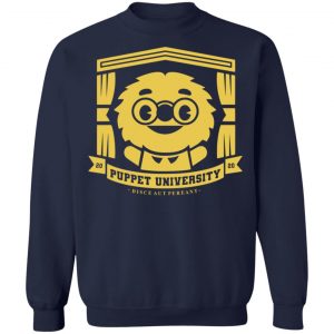 puppet history merch puppet university the professor crest tee for history fans