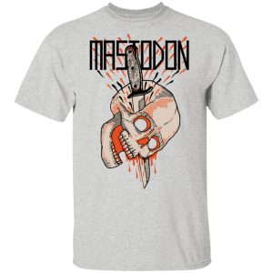 Mastodon Merch Knife Thru Skull Tshirt
