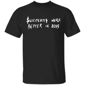 SUICIDE BOYS MERCH G59 Suicideboys Were Better In 2015 Black T-Shirt – nostalgia-inspired black tee with 2015 statement graphic