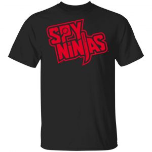 Chad Wild Clay Merch Spy Ninjas Short Sleeve Black T-Shirt