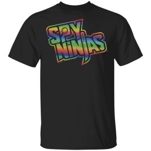 Chad Wild Clay Merch Spy Ninjas Foil Adult Short Sleeve Black T-Shirt