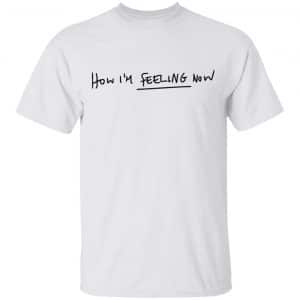 Charli XCX Merch How I’m Feeling Now White Tee – minimalist white cotton shirt with how i'm feeling now print for fans of charli xcx merch
