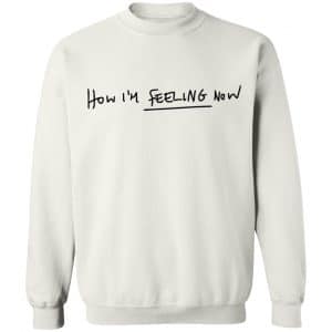 Charli XCX Merch How I’m Feeling Now White Crewneck Sweatshirt – clean white sweatshirt inspired by how i’m feeling now merch and charli xcx sweatshirt