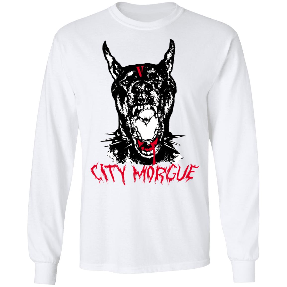 City Morgue Merch City Morgue x Vlone Bark Longsleeve Tee White 