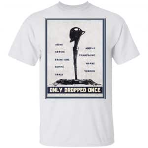Forgotten Weapons Merch Only Dropped Once T-Shirt – firearm enthusiast tee with only dropped once phrase in military style