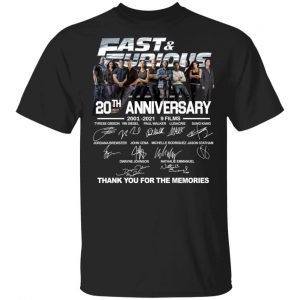 Fast And Furious 20th Anniversary Thank You For The Memories Shirt