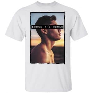 Ryan Garcia Merch Reflection Shock The World White T-Shirt – motivational cotton tee with reflective print design
