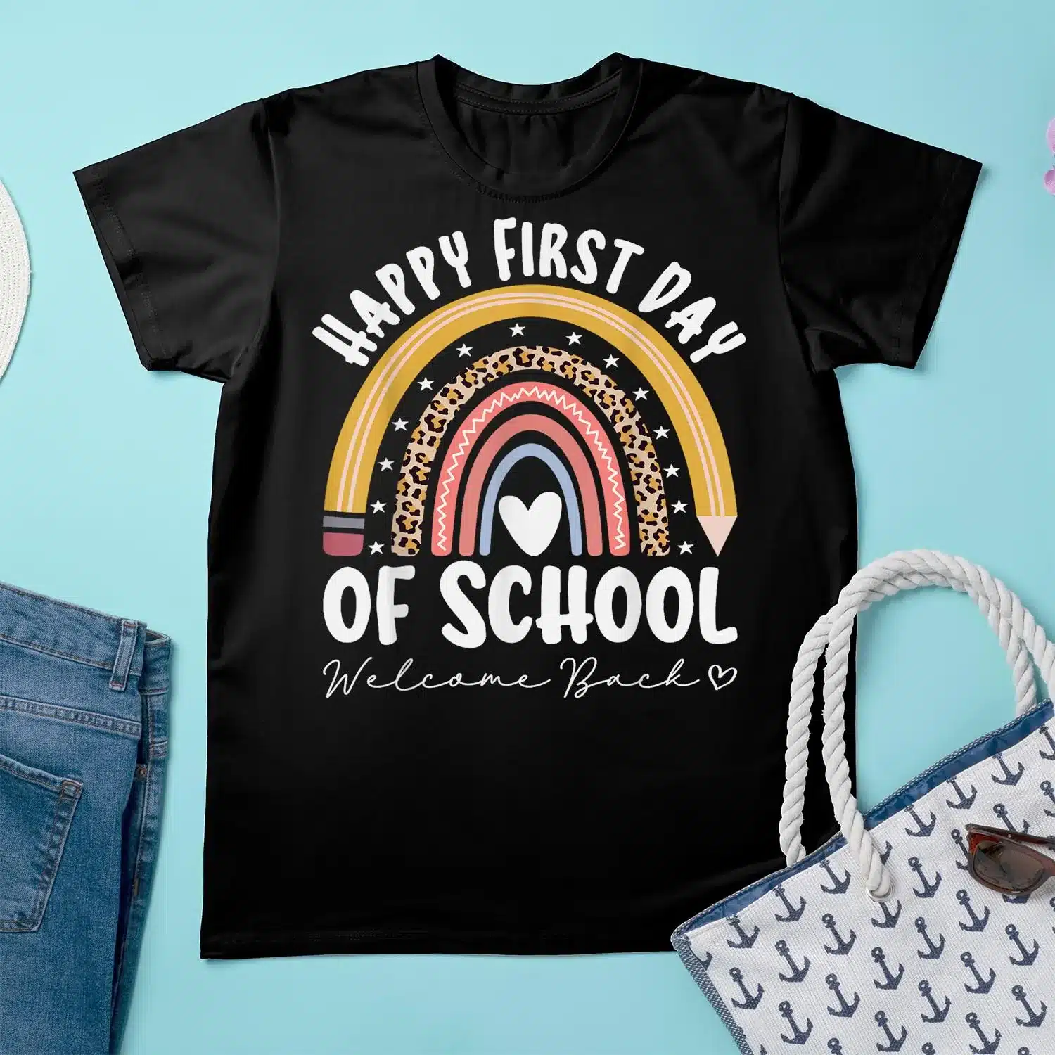Back To School Happy First Day Of School For Teachers Shirt