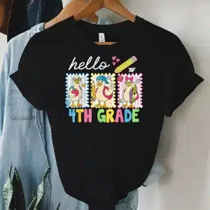 Back to School Goose Hello 4th Grade First Day of School Shirt