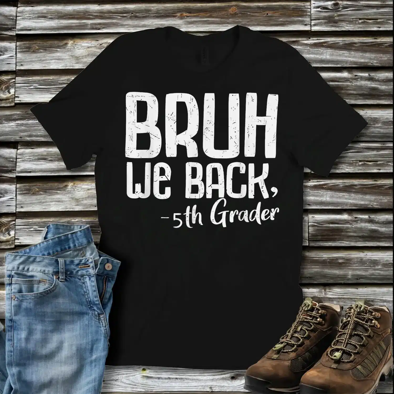 Bruh We Back 5th Grade First Day Of School Back To School Shirt