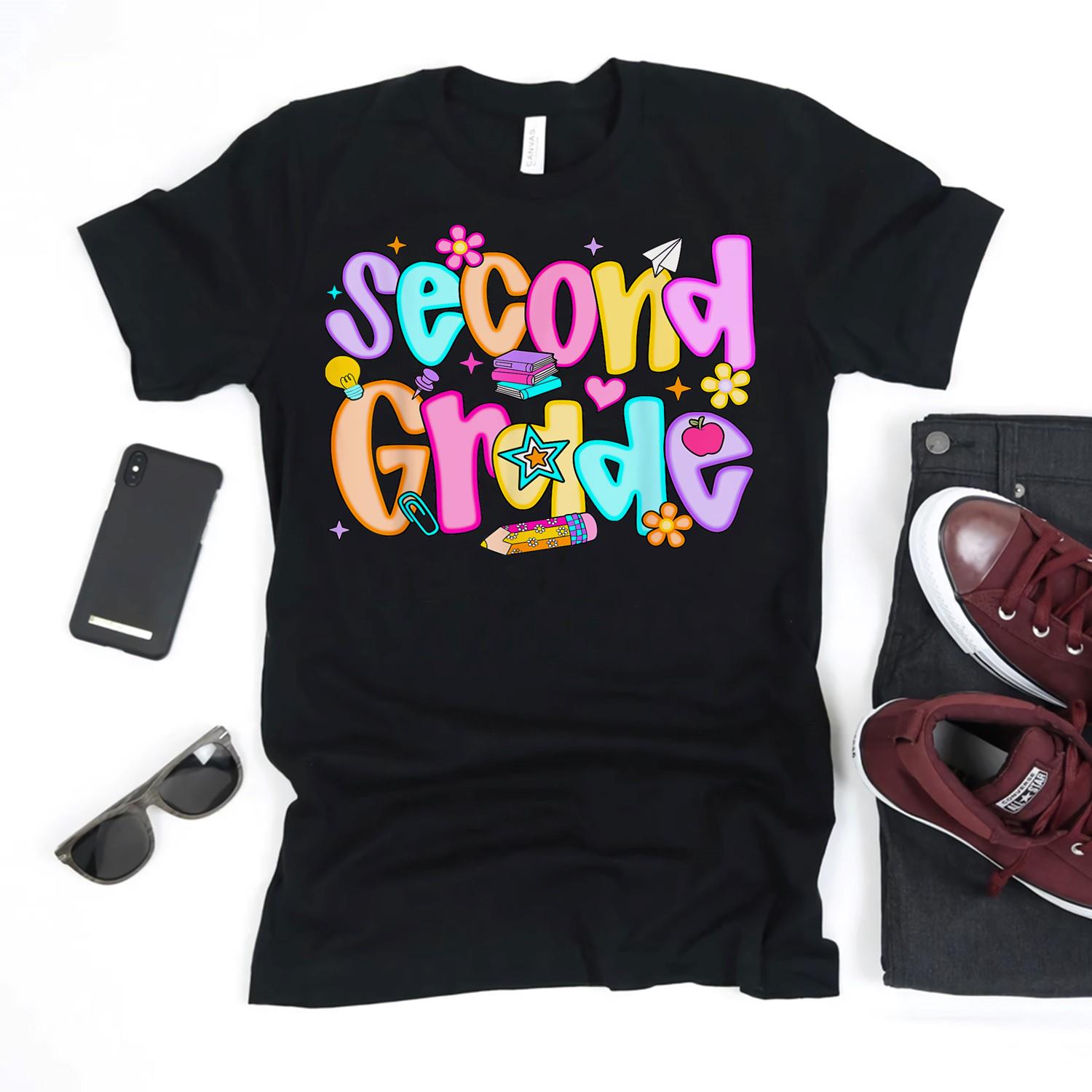 Preppy_Second_Grade_Back_To_School_2nd_Grade_Teachers_Girls_Shirt_ukm8l8.jpg